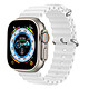 Dux Ducis Bracelet pour Apple Watch 45mm / 44mm / 42mm Silicone Ajustable blanc Bracelet de montre Blanc