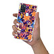 LaCoqueFrançaise Coque Samsung Galaxy A21S anti-choc souple angles renforcés transparente Motif Fleurs violettes et oranges pas cher