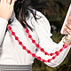 Avis Avizar Bijou Téléphone Universel Grosse Perle Chaînes 120cm avec Double Attache  fuchsia et rose