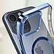 Acheter Avizar Coque MagSafe pour iPhone 15 Pro Silicone Protection Caméra  Contour Chromé Bleu
