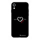 LaCoqueFrançaise Coque iPhone Xr Silicone Liquide Douce noir Coeur Blanc Amour Coque iPhone Xr Silicone Liquide Douce noir Coeur Blanc Amour