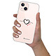 LaCoqueFrançaise Coque iPhone 13 silicone transparente Motif Coeur Noir Amour ultra resistant pas cher
