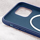 Avis Avizar Coque Magsafe pour iPhone 15 Plus Silicone Souple Soft touch  Bleu nuit
