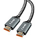 LinQ Câble HDMI 2.1 8K 120Hz Ultra HD Ethernet Nylon tressé 1.5m HD-8K16  Noir Câble vidéo HDMI mâle vers mâle, modèle HD-8K16 de LinQ pour profiter amplement de vos contenus multimédias .
