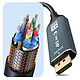 LinQ Câble Vidéo 8K USB type C vers DisplayPort Mâle Haute Résolution 1,8m  Noir pas cher