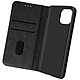 Avizar Housse Apple iPhone 13 Mini Clapet Portefeuille Fonction Support vidéo noir - Étui noir avec un porte-cartes spécialement conçu pour Apple iPhone 13 Mini