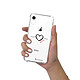 LaCoqueFrançaise Coque iPhone Xr anti-choc souple angles renforcés transparente Motif Coeur Noir Amour pas cher