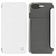 Muvit Etui Clapet Portefeuille Blanc iPhone 7, 8, 6, 6s et SE 2020 / 2022 Etui folio Blanc en Eco-cuir, iPhone SE 2022