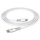LinQ Câble USB-C 60W Charge Rapide pour MacBook et Smartphone 1.2m Blanc Cable de charge ultra-rapide 60W pour alimenter des ordinateurs portables, y compris les MacBook