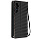 Avizar Etui pour Samsung Galaxy A34 5G effet carbone clapet magnétique support vidéo  Noir - Étui à effet carbone noir ajoutant une touche d'élégance et de protection à votre Samsung Galaxy A34 5G