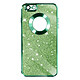 Avizar Coque pour iPhone 6 et 6s Paillette Amovible Silicone Gel  Vert - Présente un design pailleté avec contour chromé qui ajoute une touche de brillance