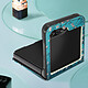 Acheter Avizar Coque Plum Blossom pour Samsung Galaxy Z Flip 5 Rigide revêtement simili cuir  Bleu