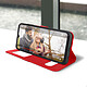 Acheter Avizar Housse Samsung Galaxy A13 4G avec Clapet Double Fenêtre Support Vidéo rouge