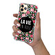 Evetane Coque iPhone 11 Pro Max anti-choc souple angles renforcés transparente Motif La Vie en Rose pas cher