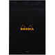 RHODIA Bloc BLACK N°19 21x31,8cm 80F agrafées 80g ligné+marge Bloc-note