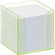 FOLIA Porte bloc-notes 'Luxbox' avec des bords luminescents, Vert Bloc cube