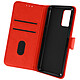 Avizar Housse Realme 8 5G Portefeuille et Support vidéo rouge - Un étui avec languette magnétique pour maintenir l'étui fermé
