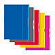 HERLITZ Chemise cartonnée brillant 3 rabats et élastiques A3 coloris assorti aléatoire Chemise à rabat