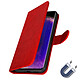 Avizar Étui pour Oppo Find X5 Pro Clapet Portefeuille Support Vidéo  Rouge Étui violet de la série Chesterfield spécialement conçu pour Oppo Find X5 Pro