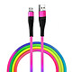 Avizar Câble Micro-USB Charge et Synchronisation Design Stylé 1m Robuste Multicolore Câble spécialement conçu pour le chargement et la synchronisation, modèle Rainbow
