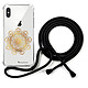 LaCoqueFrançaise Coque cordon iPhone X/Xs noir Dessin Mandala Or Coque cordon iPhone X/Xs noir Dessin Mandala Or