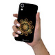 LaCoqueFrançaise Coque iPhone Xr Silicone Liquide Douce noir Mandala Or pas cher