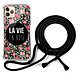 Evetane Coque cordon iPhone 11 Pro noir Dessin La Vie en Rose Coque cordon iPhone 11 Pro noir Dessin La Vie en Rose