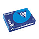 CLAIREFONTAINE Ramette 250 Feuilles Papier 210g A4 210x297 mm Certifié FSC Bleu turquoise Papier couleur