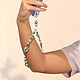 Acheter Avizar Bracelet pour Téléphone 30cm Perles Blanc Croix Coeur Perle Nacrée et Dragonne