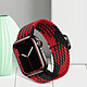 Acheter Avizar Bracelet pour Apple Watch 41mm et 40mm et 38 mm Nylon Tressé Ajustable par Boucle Métallique  noir et rouge