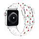 Avizar Bracelet pour Apple Watch 41mm / 40mm / 38 mm Souple Transparent Motif Pastèque Un bracelet conçu pour Apple Watch Series 9, 8 et 7 41mm / Series SE 2022, SE, 6, 5, et 4 40mm / Series 3, 2 et 1 38mm