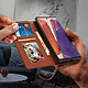 Avizar Housse Samsung Galaxy Note 20 Porte-carte Fonction Support Vidéo Dragonne Marron pas cher