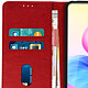 Avizar Étui pour Xiaomi Redmi Note 10 5G Clapet Portefeuille Support Vidéo  Rouge pas cher
