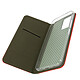 Avizar Étui Realme 8 et Realme 8 Pro Folio Porte-carte Fonction Support Rouge - Un compartiment de rangement logé dans la doublure du clapet