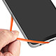 Avizar Cordon Smartphone avec Étui Silicone Flexible Universel 35cm  Orange pas cher