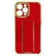 Avizar Coque pour iPhone 13 Pro Max Silicone flashy Béquille pliable Système magnétique  rouge Une coque en silicone flexible, conçue pour protéger votre Apple iPhone 13 Pro Max au quotidien