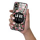 Evetane Coque iPhone X/Xs Coque Soft Touch Glossy La Vie en Rose Design pas cher