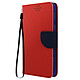 Avizar Etui universel pour Smartphone 152 x 76 x 10 mm avec Porte-cartes  Fancy Style rouge Assure une protection intégrale contre les chocs et les rayures