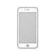 Mooov 610478 Verre trempé 3D iPhone 6+/6S+ blanc
