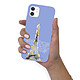 LaCoqueFrançaise Coque iPhone 11 Silicone Liquide Douce lilas Illumination de paris pas cher