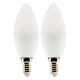 elexity - Lot de 2 ampoules LED flamme 5,2W E14 470lm 2700K (Blanc chaud) elexity - Lot de 2 ampoules LED flamme 5,2W E14 470lm 2700K (Blanc chaud)