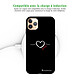 Acheter LaCoqueFrançaise Coque iPhone 11 Pro Silicone Liquide Douce noir Coeur Blanc Amour
