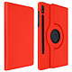 Avizar Housse Samsung Tab S7 Plus 12.4 et S8 Plus Fonction Support Rotatif 360° Rouge - Support orientable à 360° pour positionner votre tablette en fonction de vos besoins