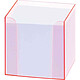 FOLIA Porte bloc-notes 'Luxbox' avec des bords luminescents, Rose Bloc cube