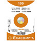 EXACOMPTA Paquet de 100 fiches Bristol quadrillé 5x5 non perforé 105x148mm - Assorties Fiche Bristol