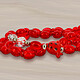 Avis Avizar Bijou de Téléphone Bracelet à Perles Rouges Collection Audacious