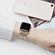 Avizar Bracelet pour Apple Watch 41mm et 40mm et 38 mm Maillons en Acier Inoxydable a Boucle Papillon  Argent et Rose gold pas cher