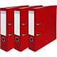 EXACOMPTA Pack de 3 classeurs à levier Premium, A4, 80 mm, rouge Classeur à levier