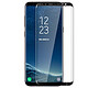 Force Glass Film Verre Trempé Samsung pour Galaxy S8 Noir Protection Garantie à Vie Film prédécoupé en verre trempé de dureté 9H+ - Force Glass.