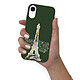 LaCoqueFrançaise Coque iPhone Xr Silicone Liquide Douce vert kaki Illumination de paris pas cher